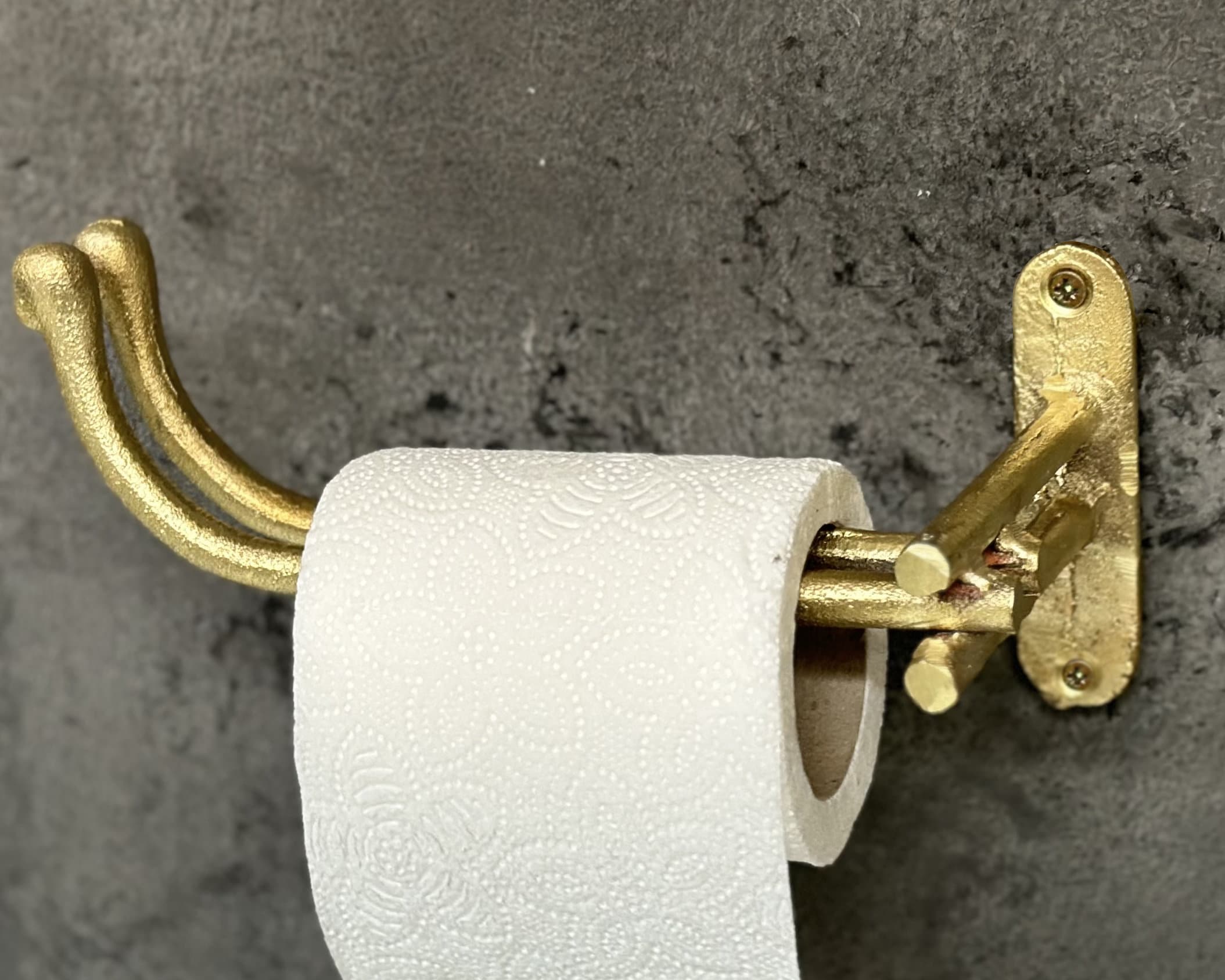 Handcrafted Solid Brass Toilet Paper Roll Holder Bathroom