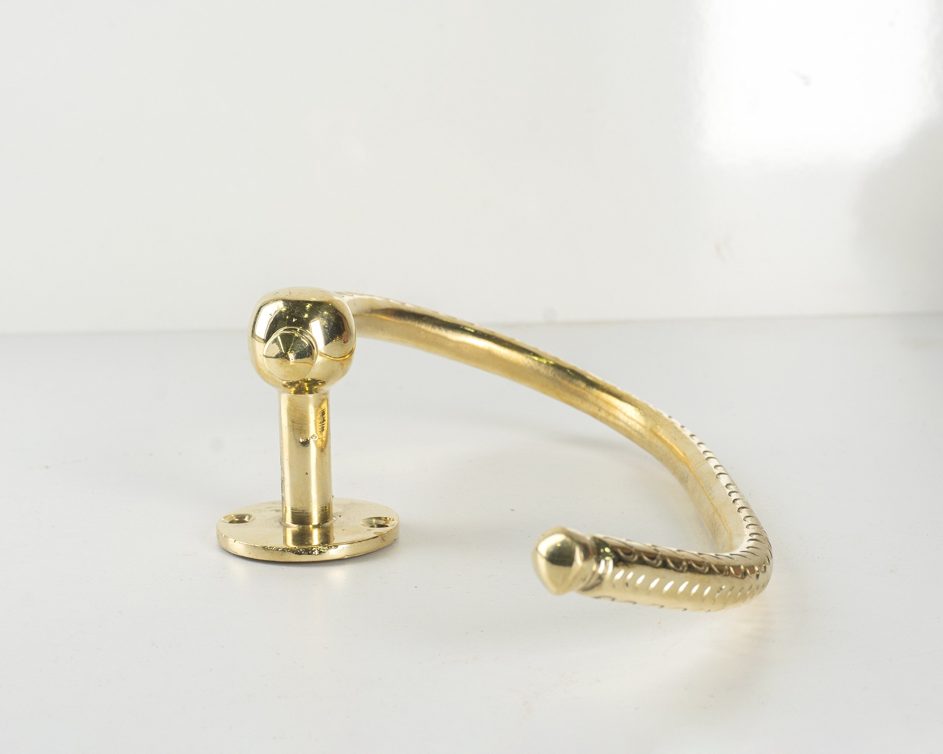 Unlacquered Brass Toilet Roll Holder Wall Mounted, Mega Roll Toilet Paper Holder, Bathroom Roll Holder