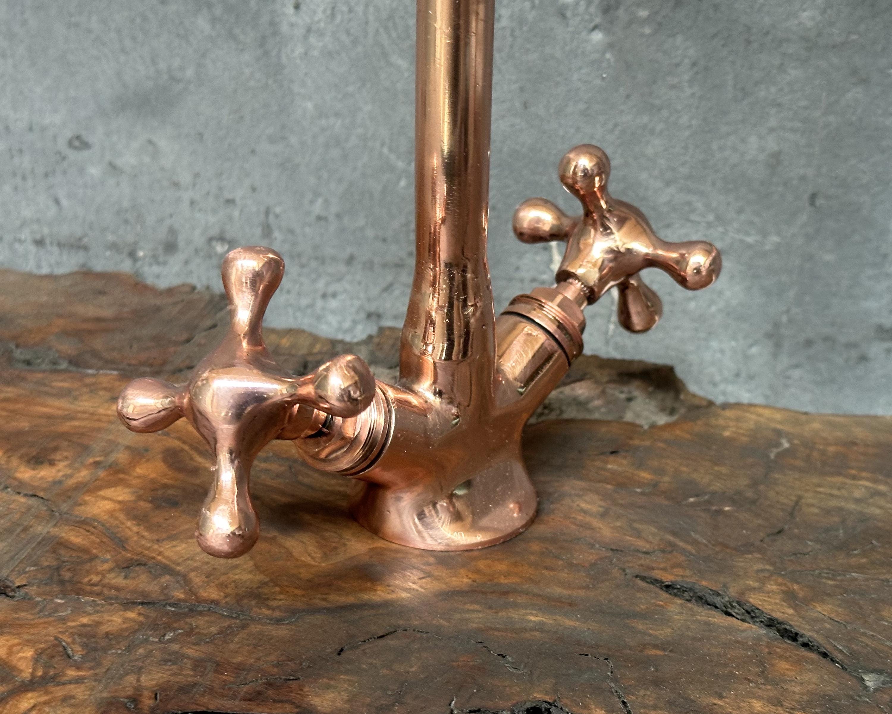 Copper Bathroom Faucet – Gooseneck Sink Tap Design