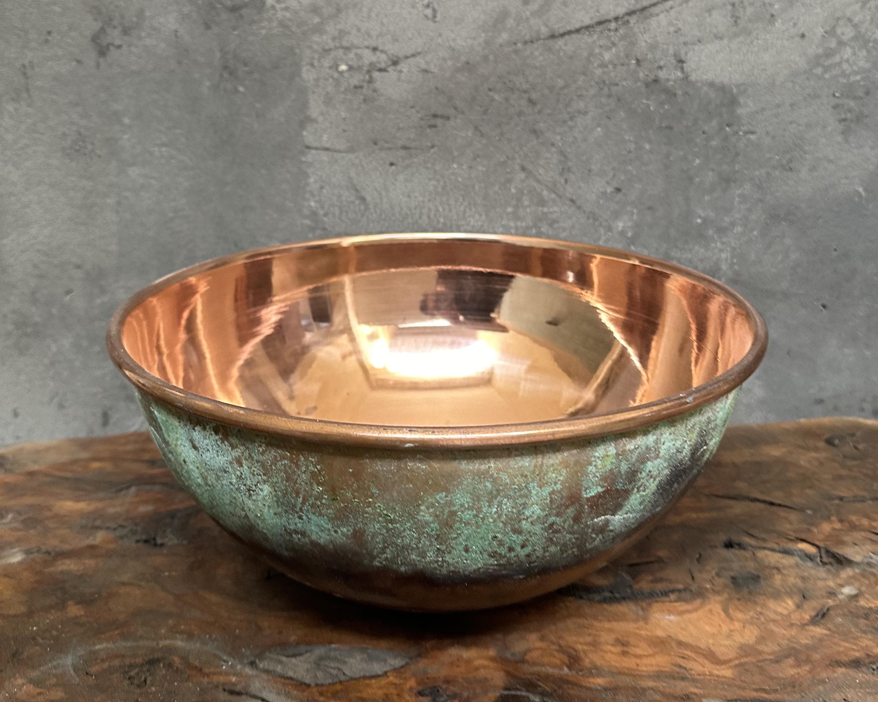 Oxidized Copper Sink Bathroom, Green Patina Copper Washbasin