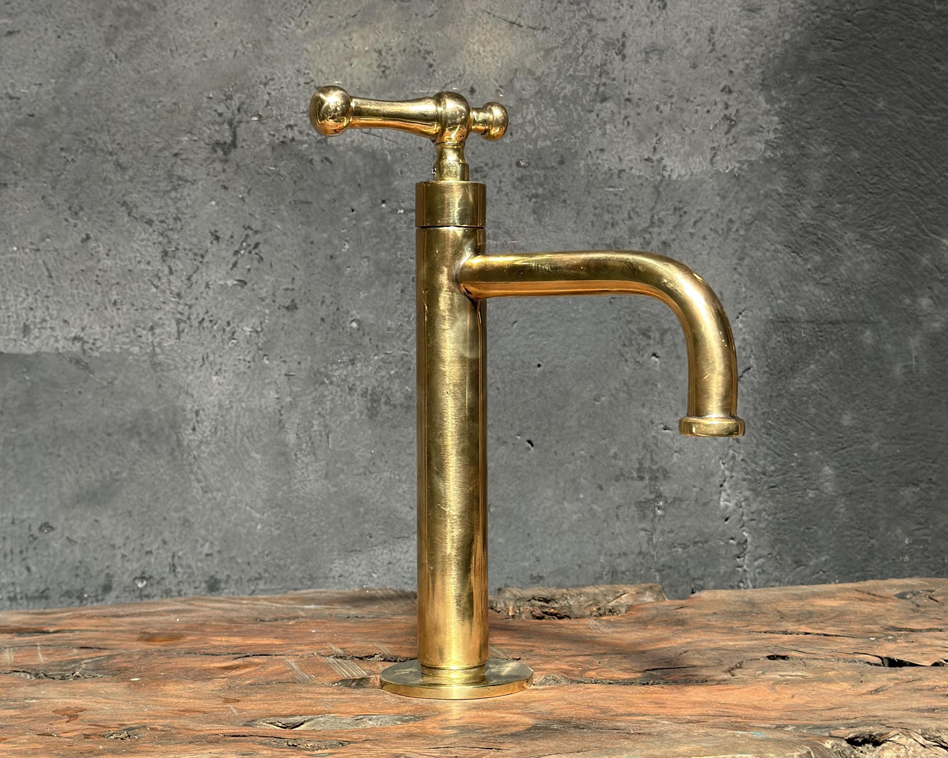 Unlacquered Brass Bathroom Faucet