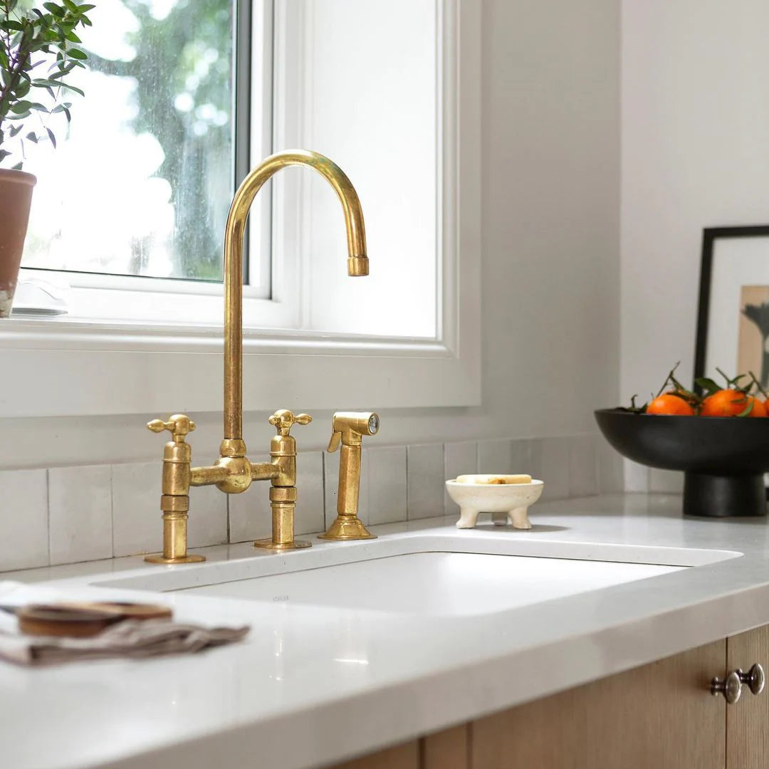 Unlacquered Brass Kitchen Faucet